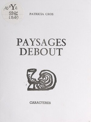 cover image of Paysages debout